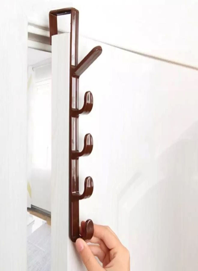 2Pcs Hook Hanger, with 5 Hooks Coat Rack for Keys Hat Bath Towel Clothes Kitchen Bedroom Living Room, Hat Clothes Handbag BagRack Organizer Hooks  - Image 2