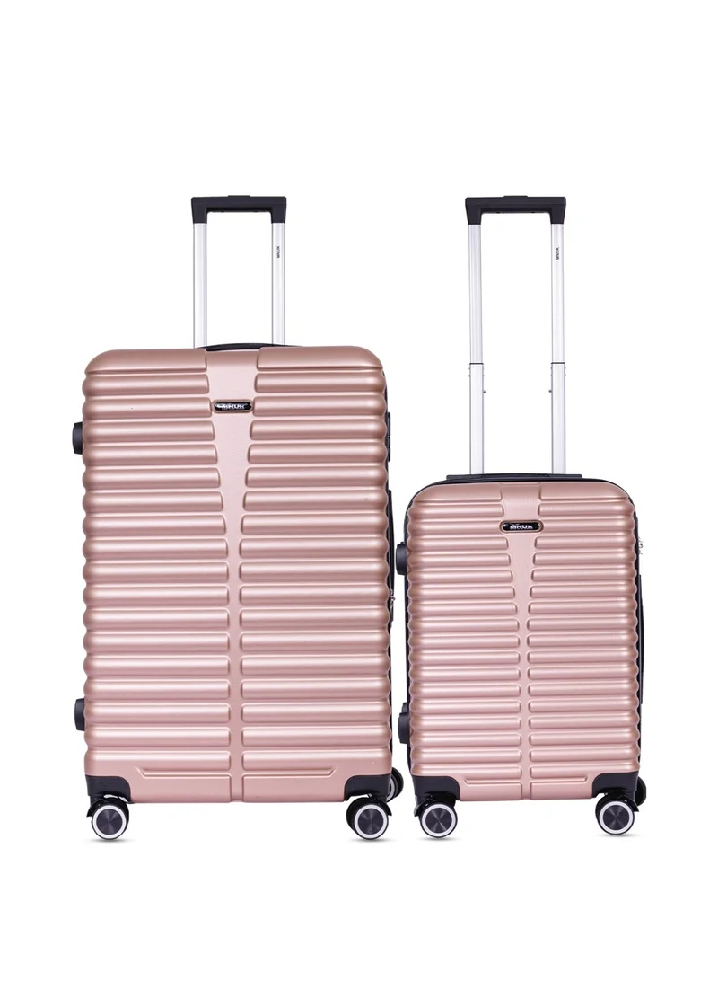 منيك طقم حقائب ديستني (قطعتان) | حقيبة يد - 20 بوصة، حقيبة متوسطة - 24 بوصة | حقيبة ترولي صلبة بمقبض ناعم وقفل TSA | عجلات مزدوجة دوارة 360 درجة | ذهبي وردي