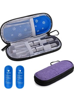 RedMapleTEK Insulin Cooler Bag, Insulated Diabetes Medication Travel Case with 2 Reusable Ice Packs, Medication Storage Box for Insulin Pens and Other Diabetes Supplies  - Image 1
