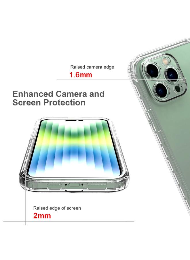 Green Tiger iPhone 14 Pro Full Body Shockproof Clear Gradient Phone Case Red - Image 4