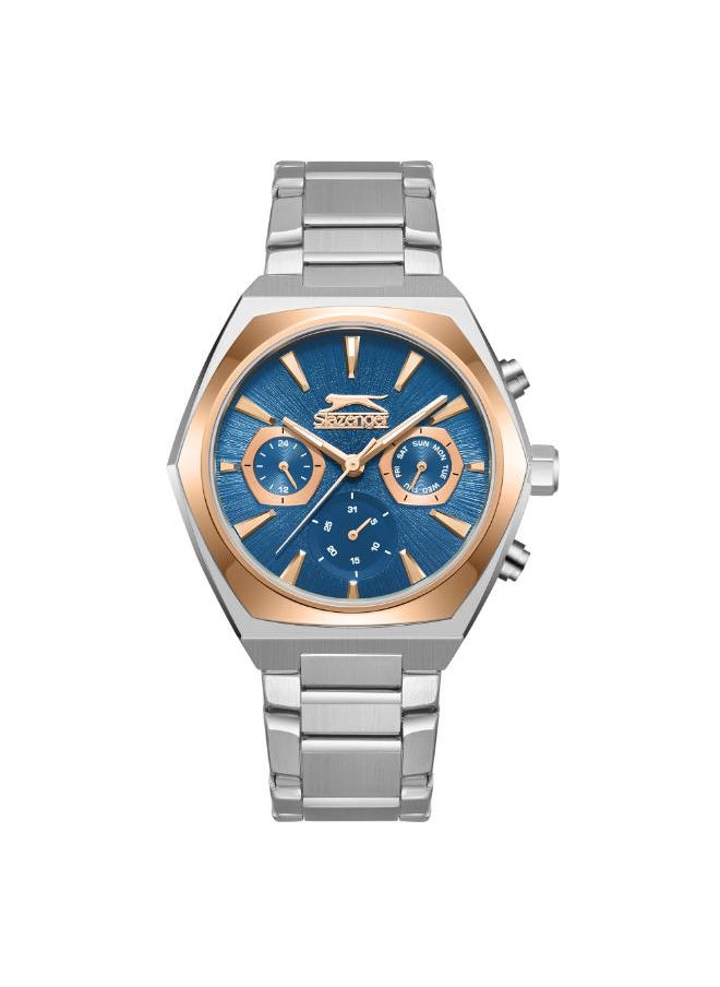 Slazenger SLAZENGER SL.9.2346.2.04 Men's Multi Function Display Watch & Metal Strap Silver  - Image 1