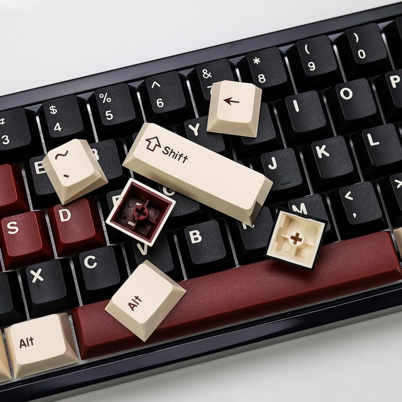 KBDiy Rome PBT Double Shot Custom Keycap Set,174 Keys Black Gaming Key Caps Keycaps 60 Percent Cherry Profile Keycaps for 61/64/68/84/87/100/104/108 Mechanical Keyboard - Image 4