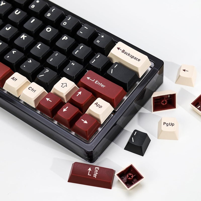 KBDiy Rome PBT Double Shot Custom Keycap Set,174 Keys Black Gaming Key Caps Keycaps 60 Percent Cherry Profile Keycaps for 61/64/68/84/87/100/104/108 Mechanical Keyboard - Image 5