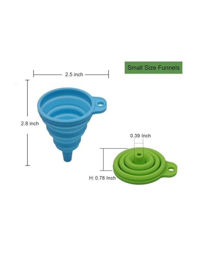 Generic Kitchen Funnel Set of 3, Large Medium and Small, Kitchen Gadgets Accessories Food Grade Silicone Collapsible Funnels for Kitchen Use Filling Bottles Liquid Powder Transfer  - Image 3