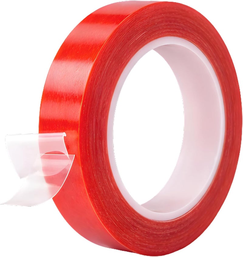 AL FAKHAMA Double Sided PET Tape 12 mm x 10 Metres - Transparent Strong Adhesive Mounting Tape for Crafts & DIY - Image 1