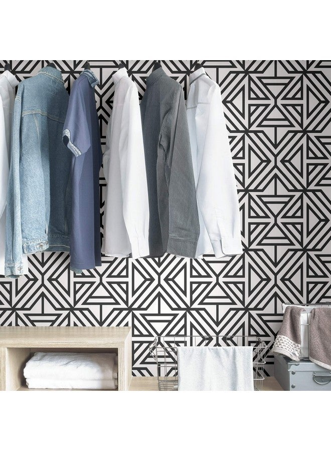 NuWallpaper Nus3499 Linear Peel & Stick Wallpaper Black - Image 4