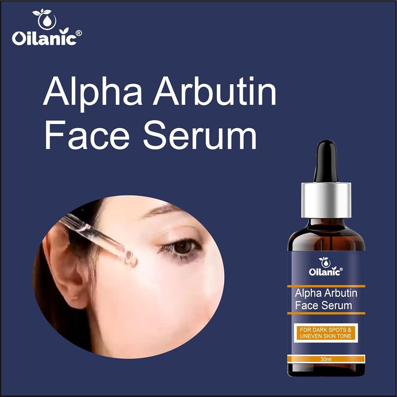 Oilanic Oilanic Alpha Arbutin Face Serum for Glowing Skin Pack of 3 Each 30 mlHelps Reduce Dark Spots Gentle Daily Care for Brighter Looking Skin Suitable for All Skin Types Ideal for Men and Women  - Image 2
