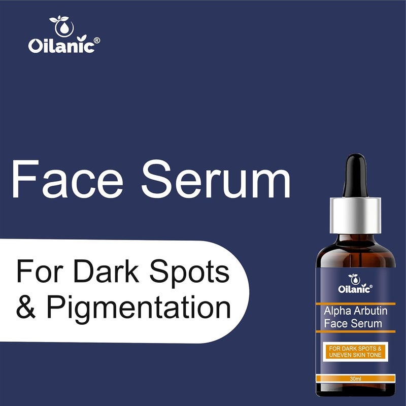 Oilanic Oilanic Alpha Arbutin Face Serum for Glowing Skin Pack of 3 Each 30 mlHelps Reduce Dark Spots Gentle Daily Care for Brighter Looking Skin Suitable for All Skin Types Ideal for Men and Women  - Image 4