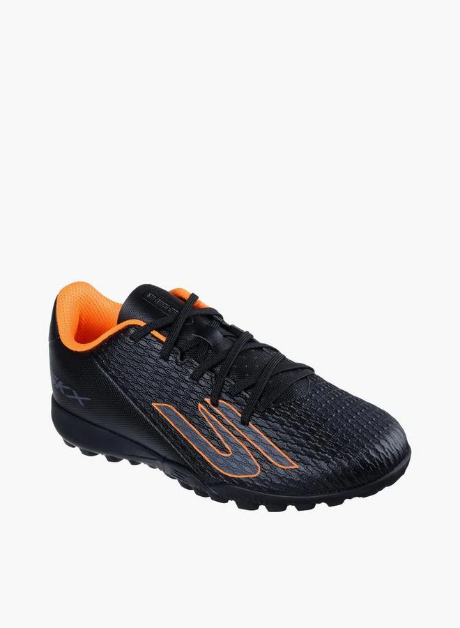 SKECHERS Boys Jr Youth Tf Lace-Up Football Turf Shoes - 252164L-Bkor-Cp