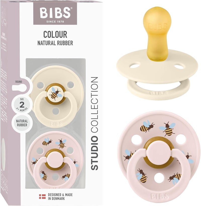 BIBS Studio Colour Pacifier 2 Pack - Bumblebee - Image 1