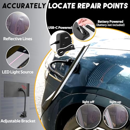 Super PDR Paintless Dent Repair Kit, Dent Puller Kit, Car Dent Removal Tools with Dent Lifter, Bridge Puller, Slide Hammer 2 in 1 T-Type Slide Hammer for Repair Door Ding, Creases and Hail Damage - Image 5