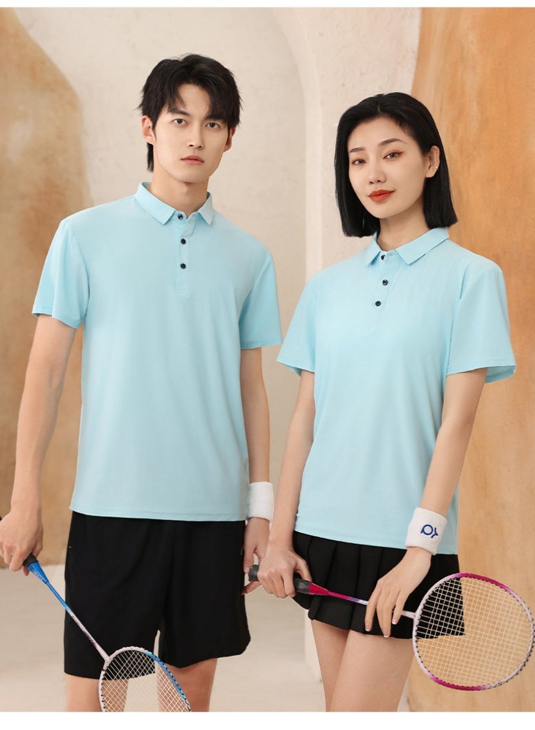 Ice Silk Fiber Polo Shirt Printed Quick Dry Breathable Workwear Summer Culture Shirt  Men's Fashion Clothing - Image 2
