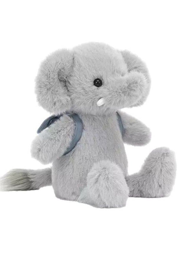 Backpack Baby Elephant Backpack Dinosaur Backpack Puppy Plush Toy Cute Doll Jelly Gift-Colour:Backpack Elephant - Image 1