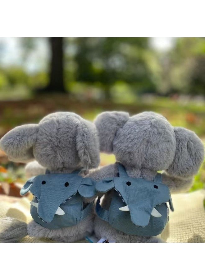 Backpack Baby Elephant Backpack Dinosaur Backpack Puppy Plush Toy Cute Doll Jelly Gift-Colour:Backpack Elephant - Image 4