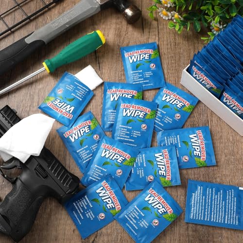Heigble 50 Pack Lead Remover Wipes for Shooting Hand&Surface Cleaning Wipes Effectively Removes Lead, Dust, Oil&Grime Individually Wrapped Wipe for Shooting Ranges, Hunting, Industrial Use (Blue) - Image 4