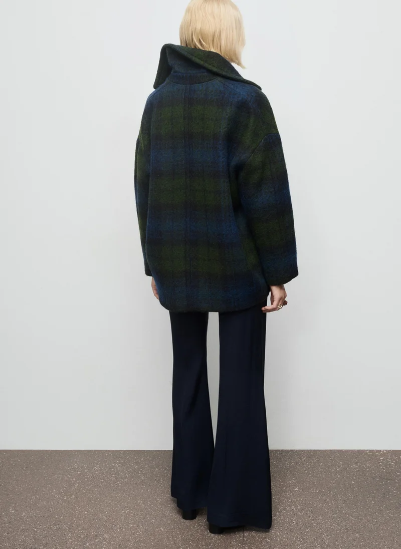 MANGO Oversized check coat