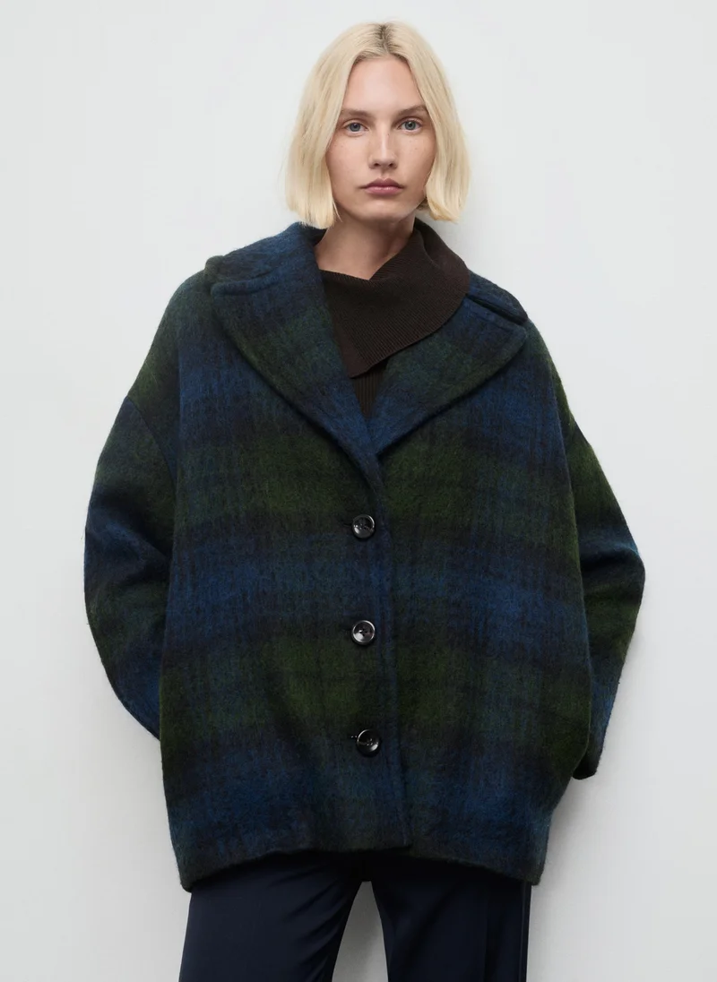MANGO Oversized check coat