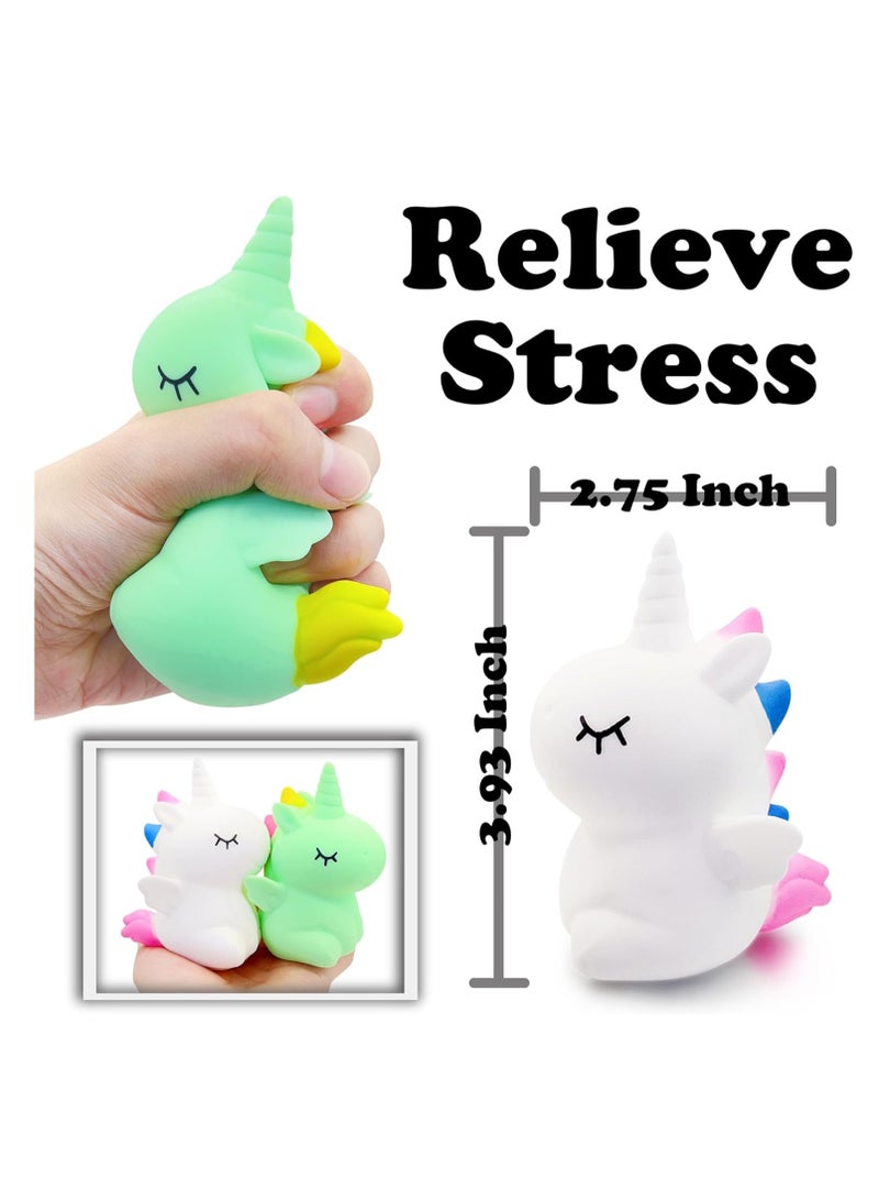 Raxoom Stress Balls for Kids and Adults, Unicorn Toys for Girls, Squishy Dough Ball, for Kids Squeeze Stress Toys Party Favors Stress Relief Toy Autism Sensory Toys, 3 Random Color - Image 2