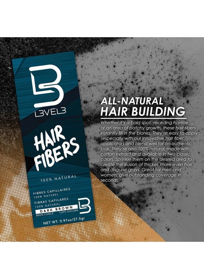 لمستوى 3 ألياف الشعر L3 - تغطي البقع الصلعاء أو الشعر الخفيف - لمسة نهائية طبيعية - تغطية فورية للشعر الرمادي وشعر أكثر كثافة (بني) - Image 2