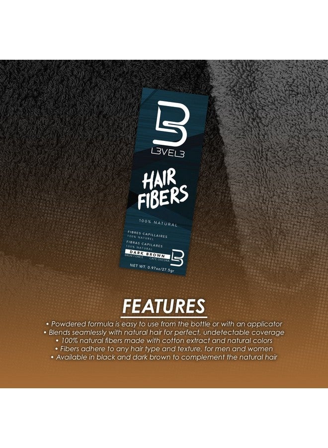 لمستوى 3 ألياف الشعر L3 - تغطي البقع الصلعاء أو الشعر الخفيف - لمسة نهائية طبيعية - تغطية فورية للشعر الرمادي وشعر أكثر كثافة (بني) - Image 3