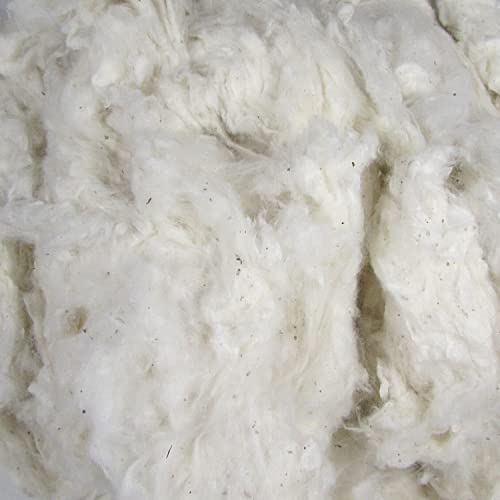 Organic Cotton Plus Organic Raw Cotton Fiber  Natural Color  10 Pounds 