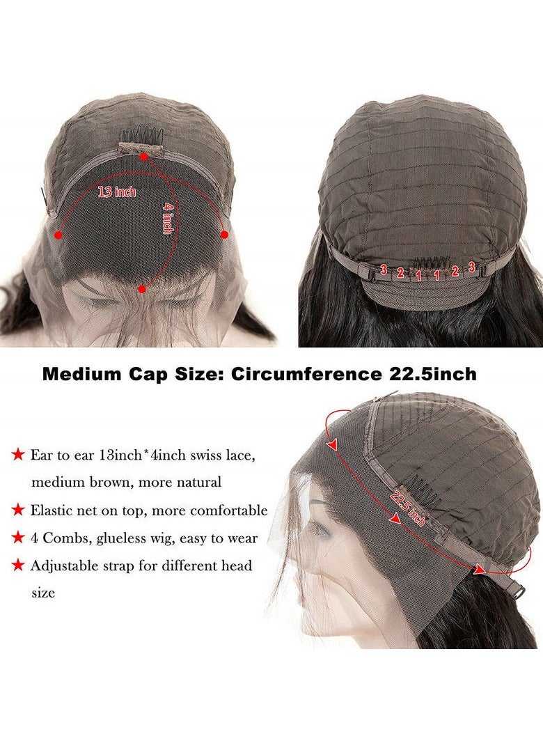 إستيل -شعر مستعار مموج بشعر بشري مع دانتيل أمامي 13x4 - Image 4