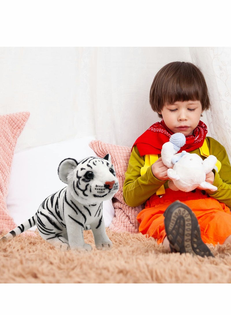 Excefore Tiger Stuffed Animals Tiger Plush Baby Tiger Stuffed Animals Wild Animal Plush Toy Cute Hug Pillow Lifelike Plushie Gift for Kids Boys Girls - Image 4