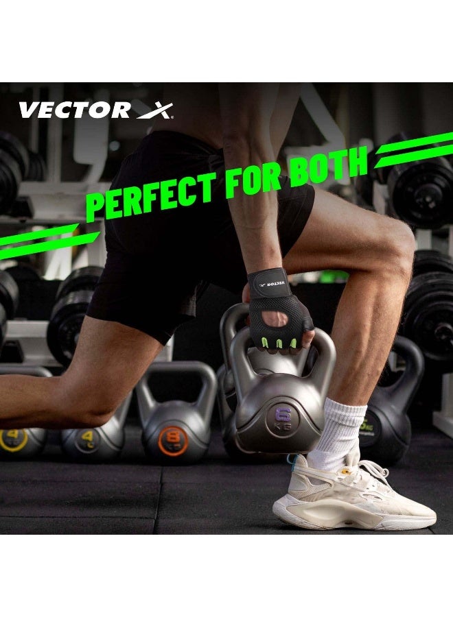 Vector X VX-500 Fingerless Gym Gloves – Extra Large Fitness, Weightlifting, Workout & Sports Training Gloves - Image 4