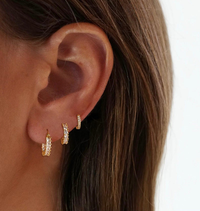 VIROMY Gold/Silver Hoop Earrings for Women Trendy,14K Real Gold Plated Cute Stud Earrings Small Huggie Hoop Earrings Stacks non tarnish Jewelry for Women - Image 2