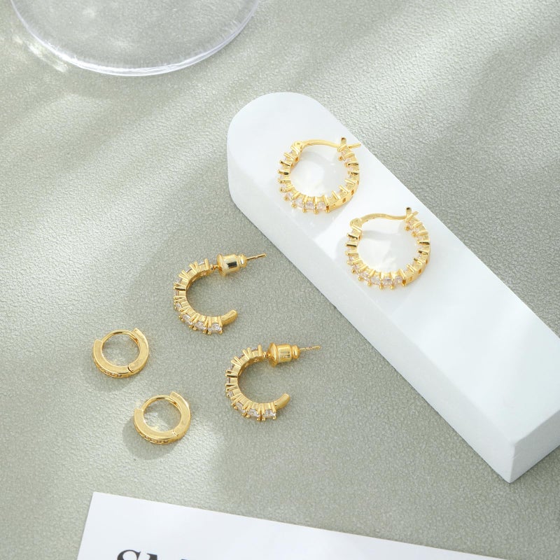 VIROMY Gold/Silver Hoop Earrings for Women Trendy,14K Real Gold Plated Cute Stud Earrings Small Huggie Hoop Earrings Stacks non tarnish Jewelry for Women - Image 5