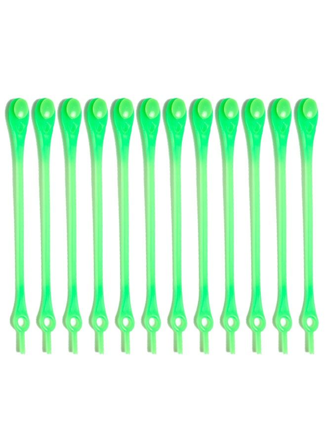 ZCM-HAPPY 12-Piece Elastic Silicone Waterproof No Tie Shoelaces Set  - Image 1