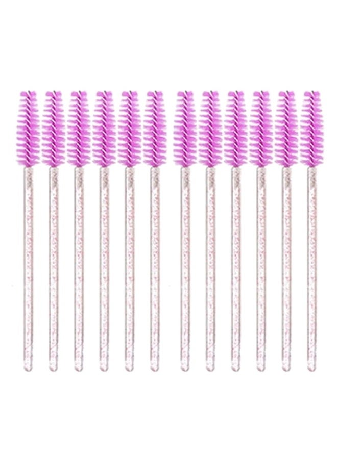 Generic - Disposable silicone lash wands – spoolie brushes for eyebrows and eyelash extensions, separator comb and microblading tool - pack of 12 pcs. (mouve) - Image 1