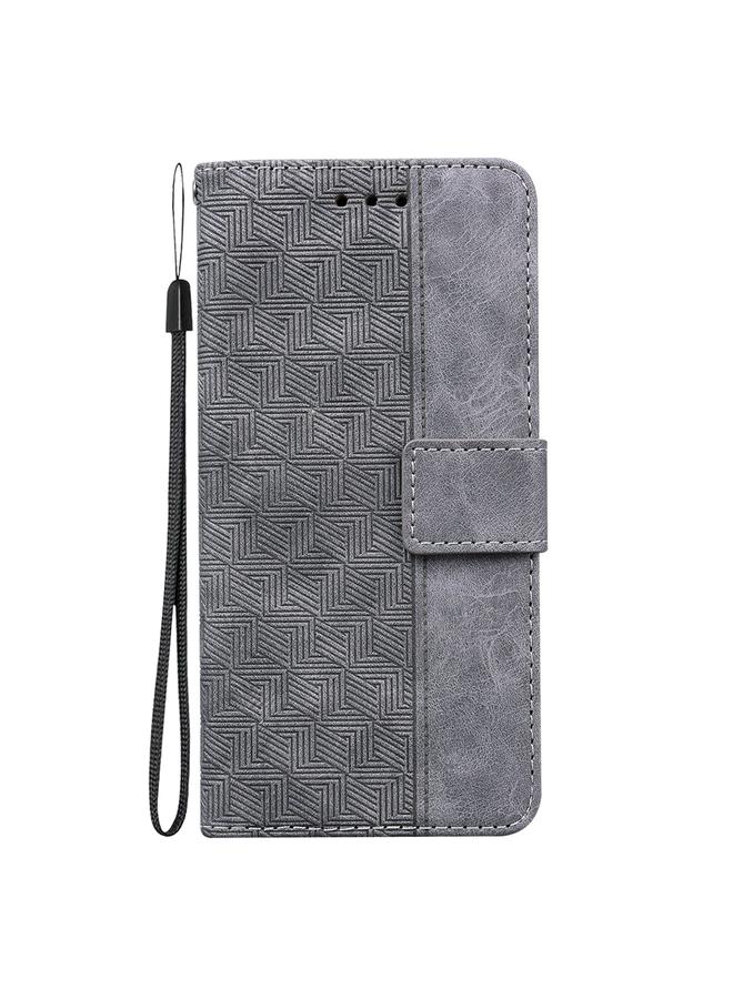 S-TOP Case For OnePlus Nord 2 5G Geometric Embossed Leather Phone Case - Image 2