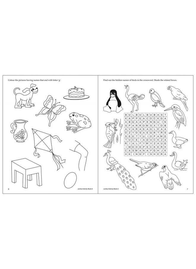 We Happy Pack of 2 We Happy Jumbo Coloring and Activity Book-3, Educational and Fun Learning Activities for Kids with different Challenges Drawings and Enjoyable Games  - Image 3