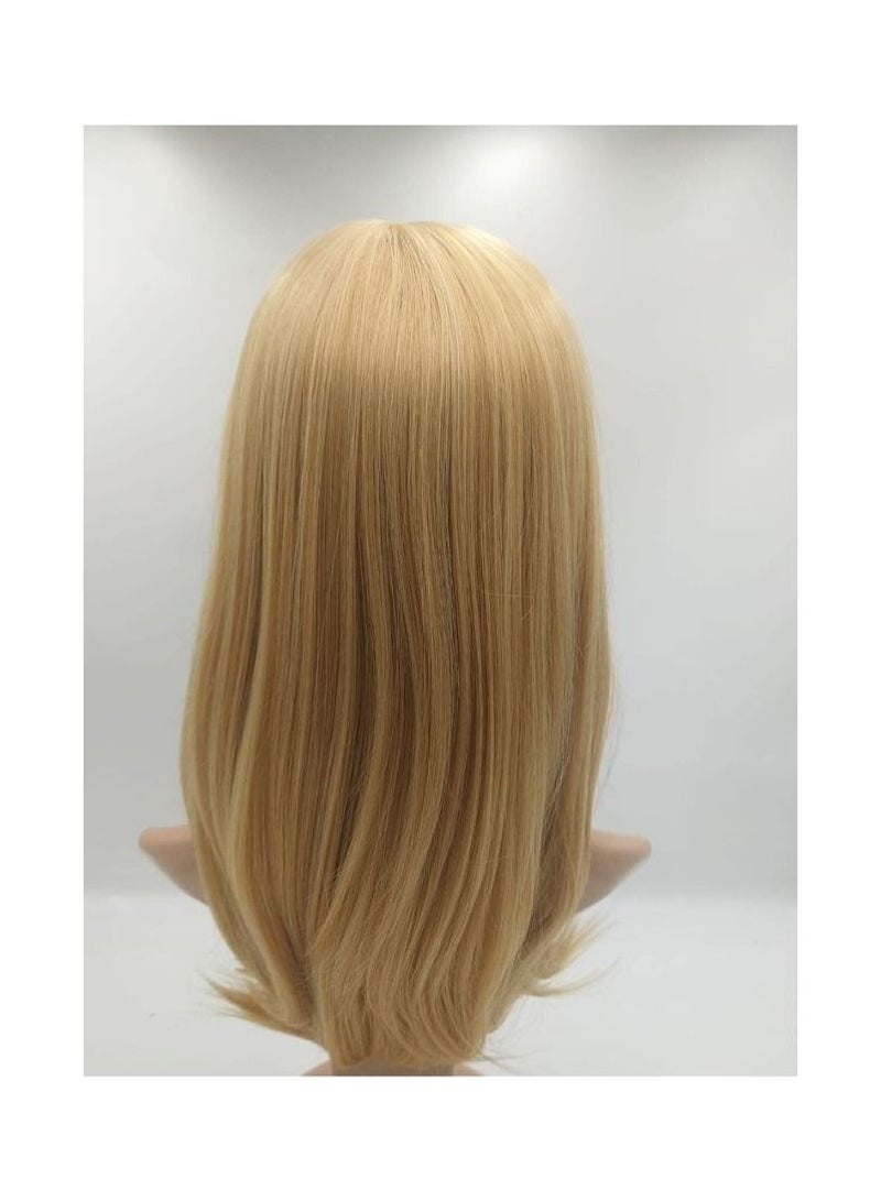 Estelle Hair Long Wavy Wig With Bangs High Synthetic Heat Resistant Wigs Curly Wavy Hair Wigs for Women Girls Beauty Fashion Natural Looking Curly HairDaily Party use Medium Lightbrown - Image 2