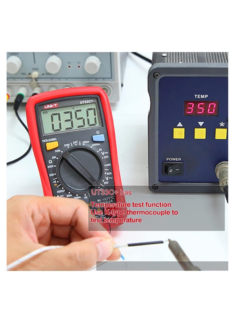 UNI-T - ECVV UT33C Plus Digital Palm Size Multimeter Voltmeter Ammeter Resistance LCR with Backlight - Image 1