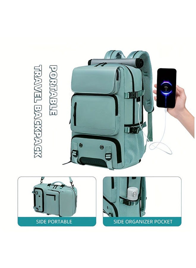 WINEENEE Versatile Large-Capacity Backpack for Men & Women - Durable Hiking & Camping Bag with Shoe Compartment, USB Charging Port, and Multiple Pockets - Ideal for Business and Personal Gifts, Camping Backpack  - Image 3
