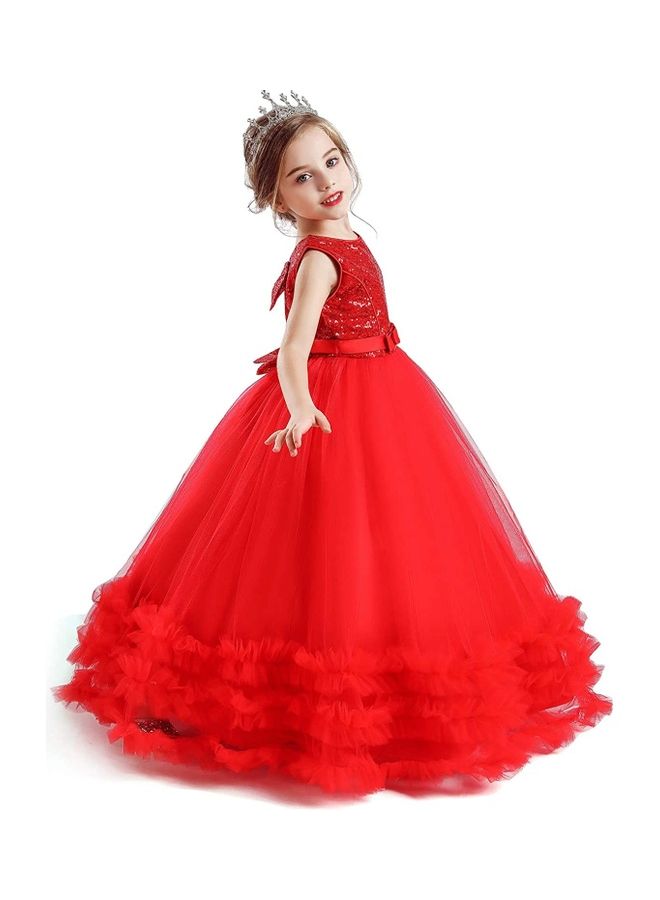 نيبمينينت Princess Party Dress With Tiara 110cm - Image 5