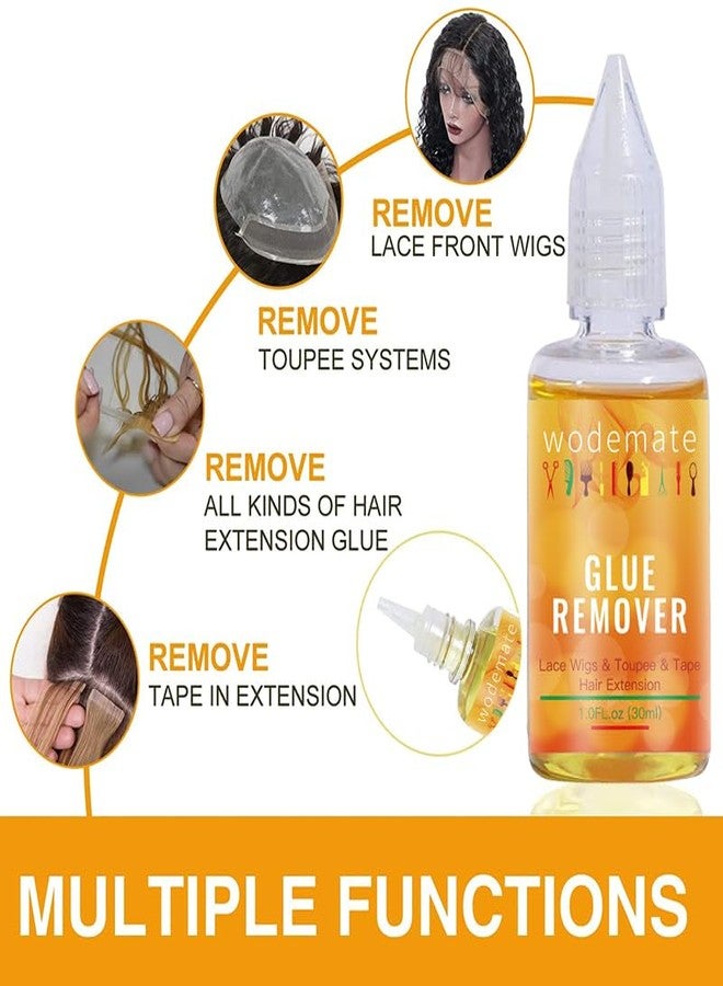 wodemate Tape in Extension Remover, Hair Extensions Remover Wig Glue Remover Fast Acting, Hair Glue Remover for Lace Wigs, Gentle on Skin, 30ml, Yellow - Image 4