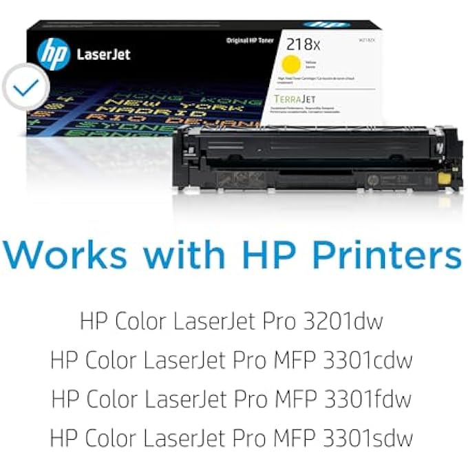 HEWLETT PACKARD 218X YELLOW HIGH-YIELD TONER CARTRIDGE | WORKS WITH COLOR LASERJET PRO 3201, MFP 3301 SERIES | W2182X - Image 3