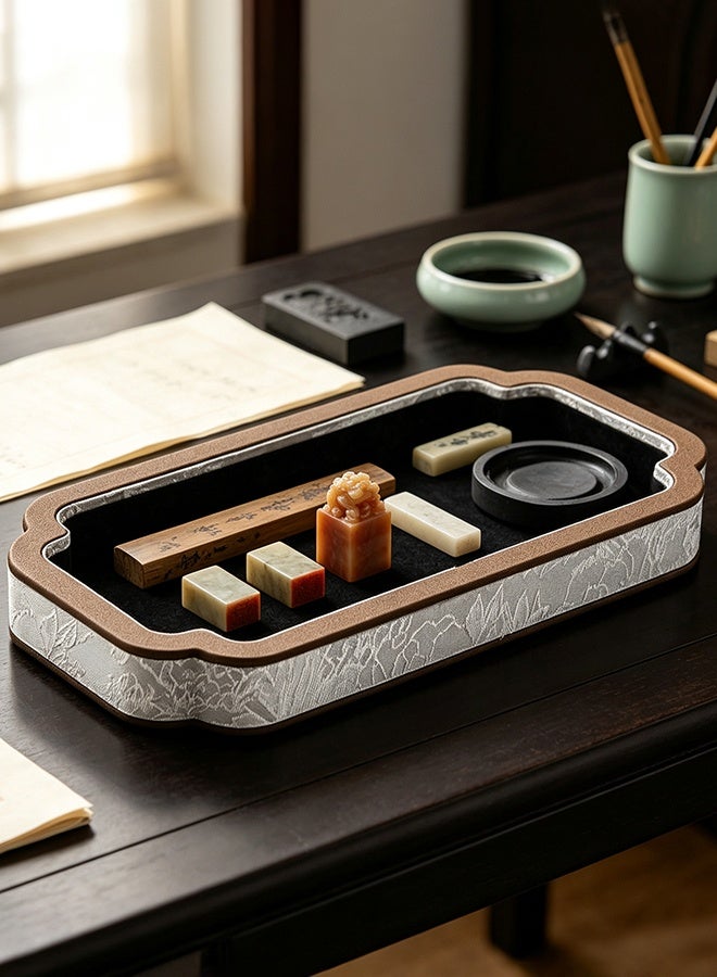 Luxury Chinese Vintage Jewelry Display Stand, Multi-Function Countertop Showcase Tray for Ring, Bracelet & Earring,Necklace Organizer,Photography Live Prop - Image 3