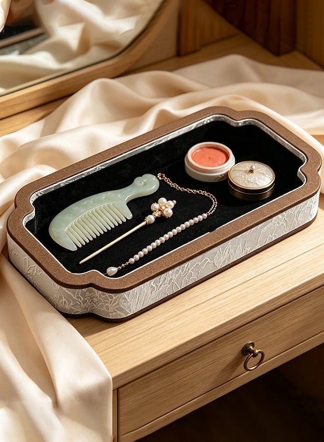 Luxury Chinese Vintage Jewelry Display Stand, Multi-Function Countertop Showcase Tray for Ring, Bracelet & Earring,Necklace Organizer,Photography Live Prop - Image 1