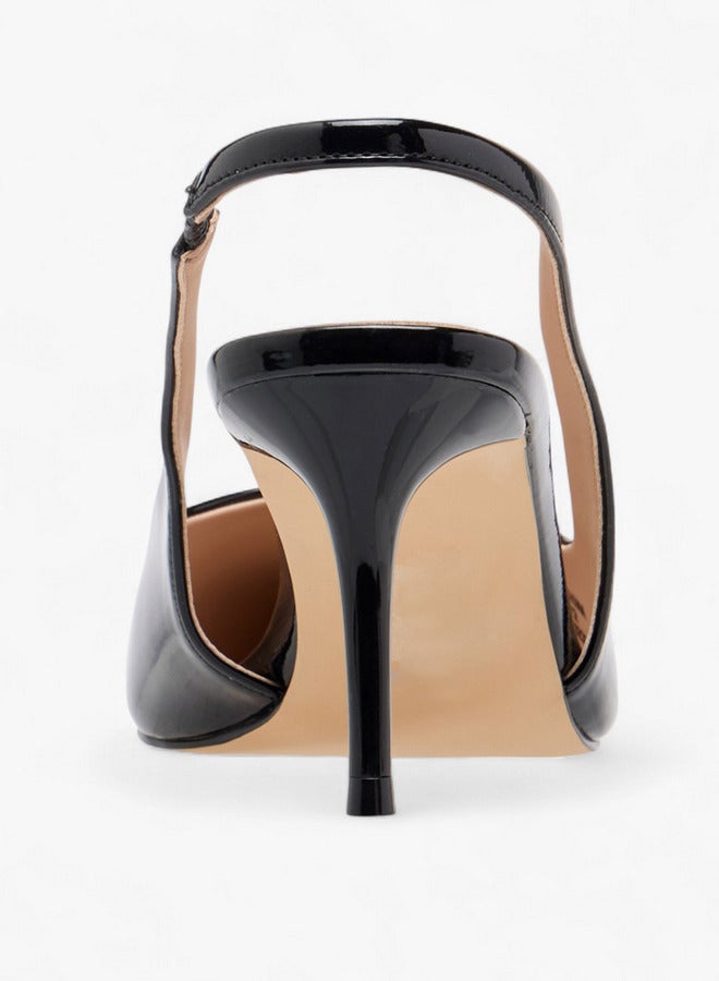 Flora Bella By Shoexpress Women Textured Slingback Shoes with Stiletto Heels  - Image 5