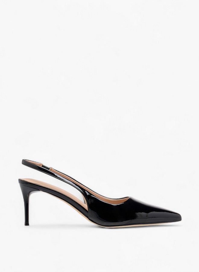 Flora Bella By Shoexpress Women Textured Slingback Shoes with Stiletto Heels  - Image 3