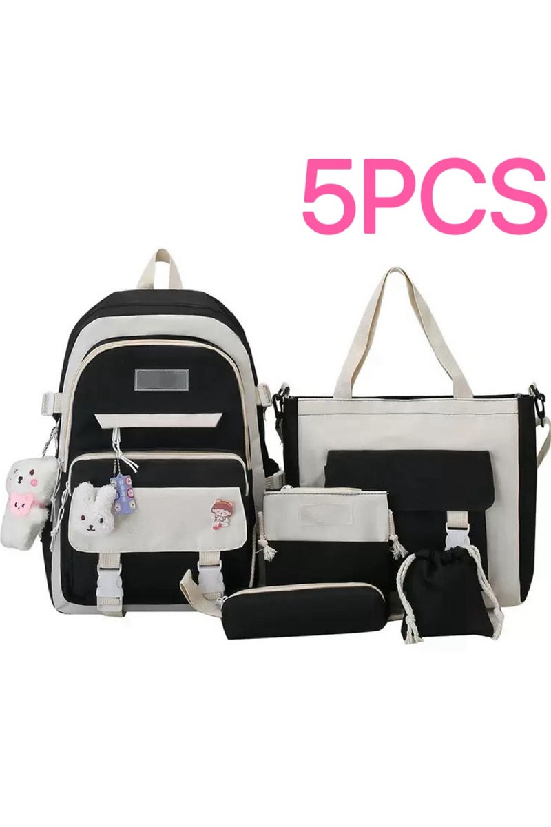 5-piece bag fashion children's new Oxford cloth bag student bag - Image 1