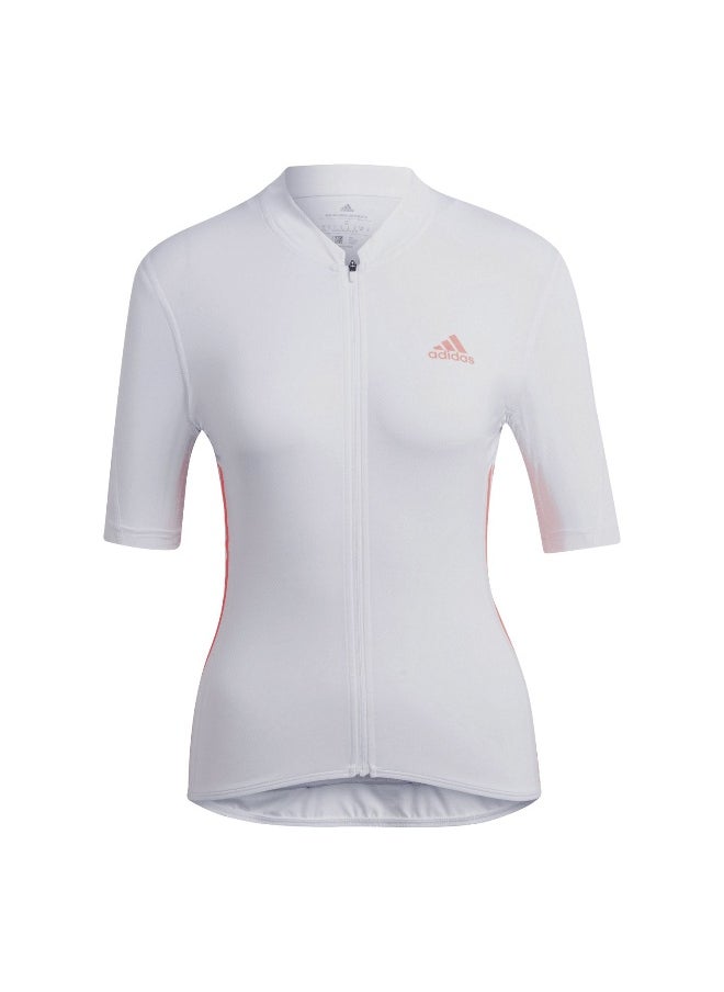 Adidas Adidas The Jersey W White Cycling Jerseys For Women Xs  - Image 1