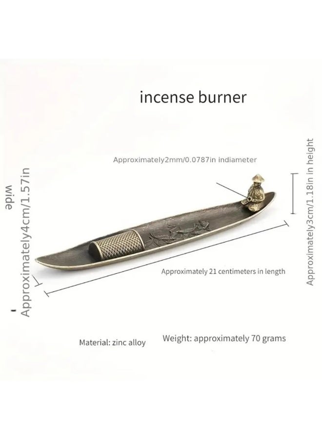 GORVIQUE Brass Incense Holder – Traditional Incense Stick Holder for Meditation, Yoga, Home & Office Counters | Decorative Aromatherapy Accessory, Vintage look, Metal - Image 3