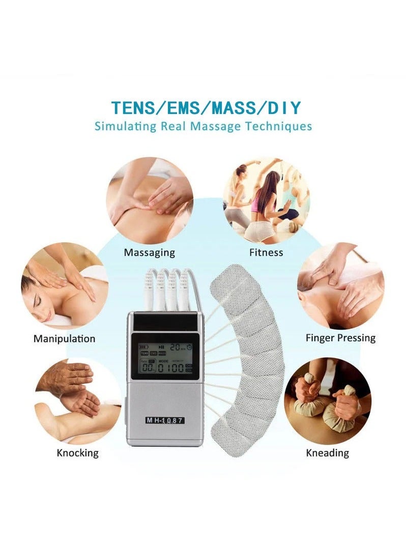KADIP Rechargeable Tens Unit Muscle Stimulator, 48 Modes EMS TENS Machine with 8 TENS Pads, Meridian Massage Instrument, Pain Relief for Back Neck and Shoulders, Muscle Relaxer, Stim Machine, Electrotherapy - Image 3