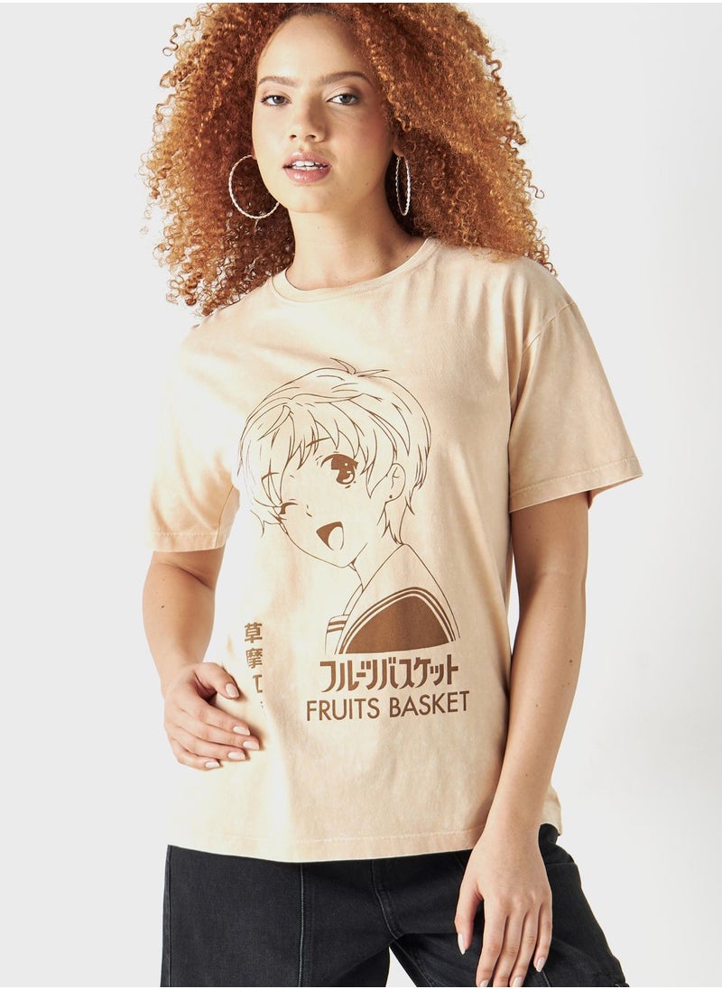 SP Characters - Fruit Basket Print T-Shirt - Image 1
