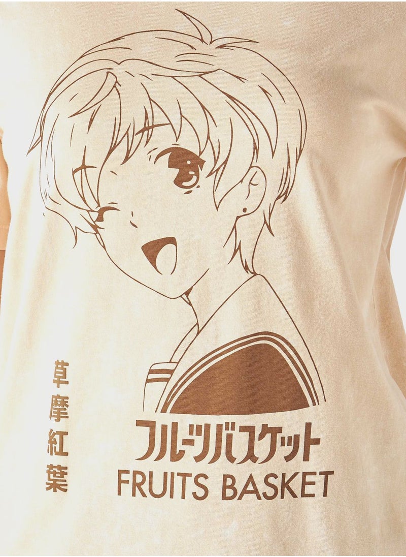 SP Characters - Fruit Basket Print T-Shirt - Image 1